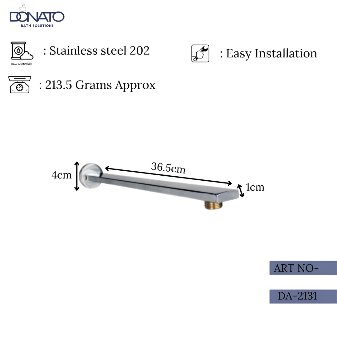 SHOWER ARM -FLAT 12"(C.P/S.S-202)