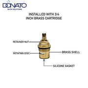 Donato Brass Pillar Cock - Dolce