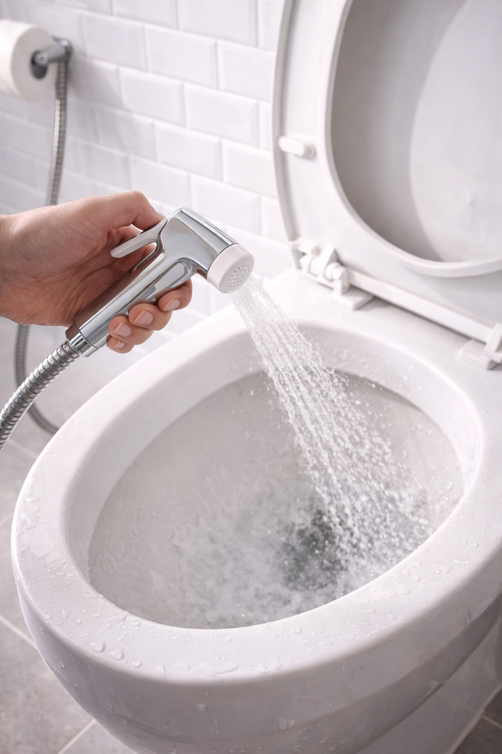 CONTINENTAL CLICK BUTTON HEALTH FAUCET WITH 1.0 MTRS. HD SHOWER TUBE AND HOOK