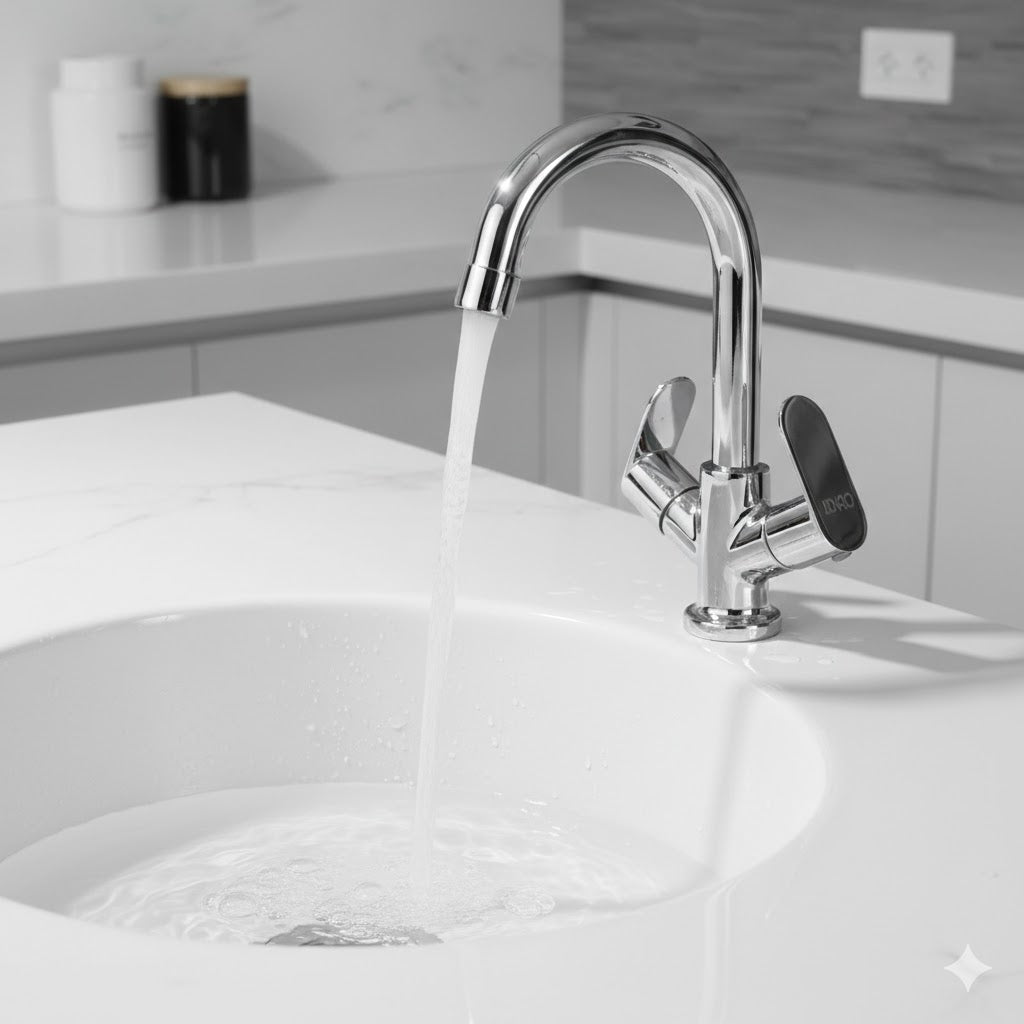 DONATO BRASS CENTER HOLE BASIN MIXER -DAISY