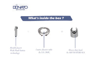 DANISH CLICK BUTTON HEALTH FAUCET WITH 1.0 MTRS. HD SHOWER TUBE AND HOOK