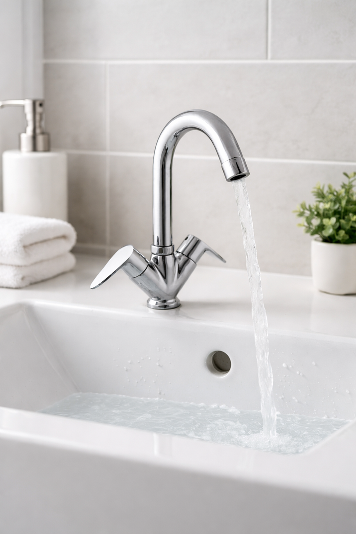 DONATO BRASS CENTER HOLE BASIN MIXER -DESSERT