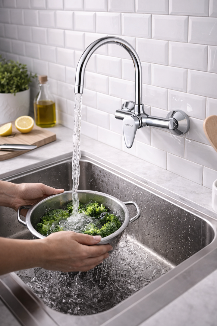 DONATO SINGLE LEVER SINK MIXER WALL MOUNTED- DESSERT