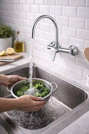 DONATO SINGLE LEVER SINK MIXER WALL MOUNTED- DESSERT