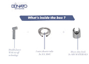 DORKY CLICK BUTTON HEALTH FAUCET WITH 1.0 MTRS. HD SHOWER TUBE AND HOOK