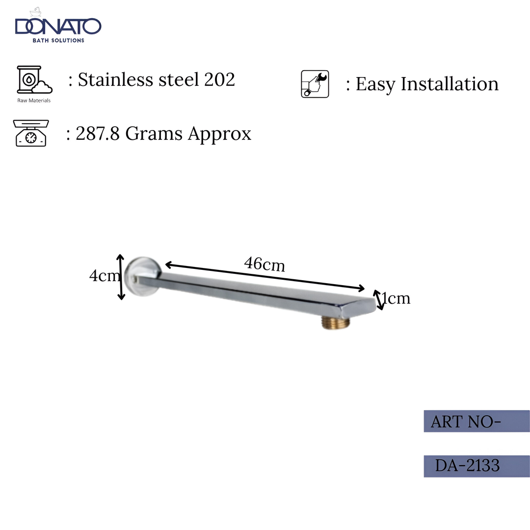 FLAT18”-SHOWER ARM (C.P/S.S-202)