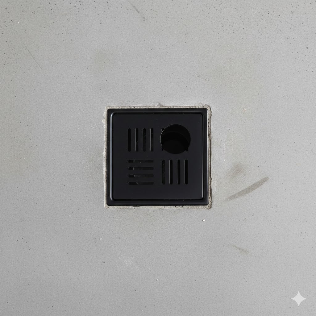 GLORY HOLE 6"x6"  MATT BLACK - SS 304 GRATINGS