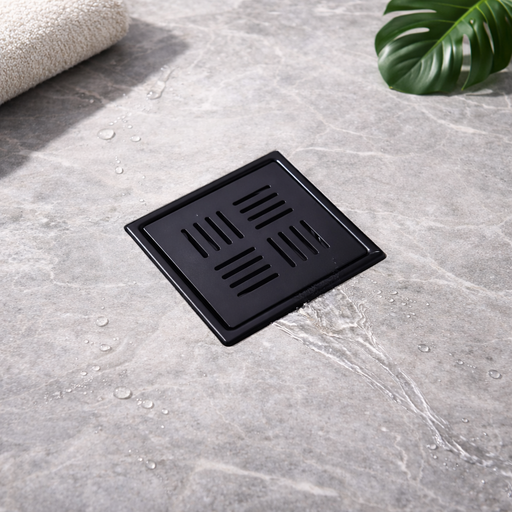 GLORY PLAIN 6"x6"  MATT BLACK - SS 304 GRATINGS