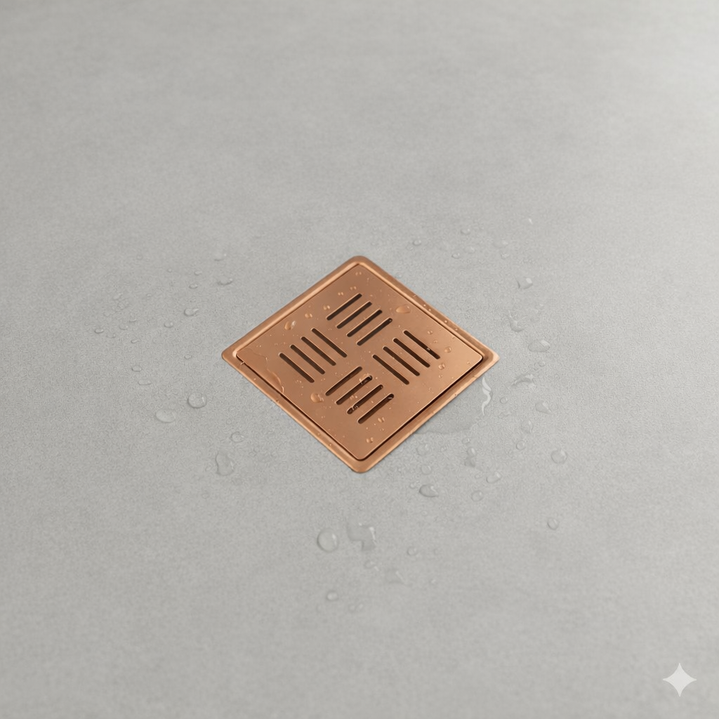 GLORY PLAIN 6"x6" ROSE GOLD - SS 304 GRATINGS
