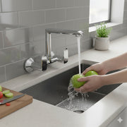 DONATO BRASS SINK MIXER WALL MOUNTED -GRACE