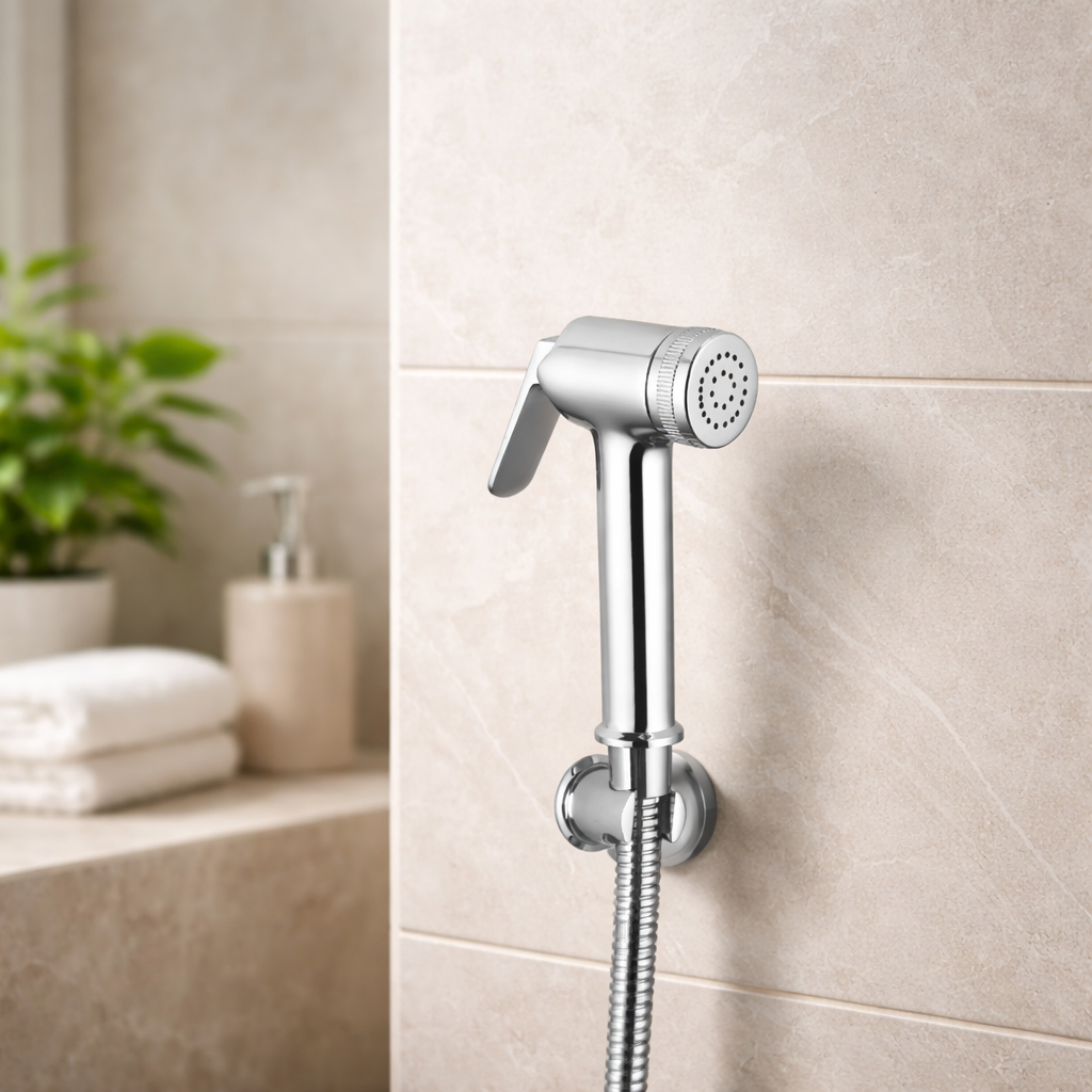 DABB CLICK BUTTON HEALTH FAUCET WITH 1.0 MTRS. HD SHOWER TUBE AND HOOK