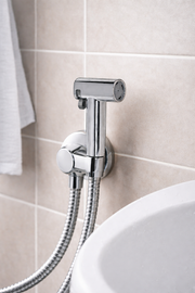 DODGE CLICK BUTTON HEALTH FAUCET WITH 1.0 MTRS. HD SHOWER TUBE AND HOOK