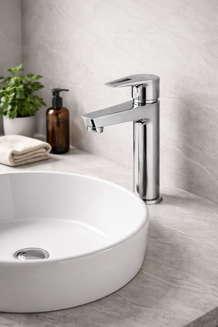 DONATO BRASS EXTENDED SINGLE LEVER BASIN MIXER - LAVISH