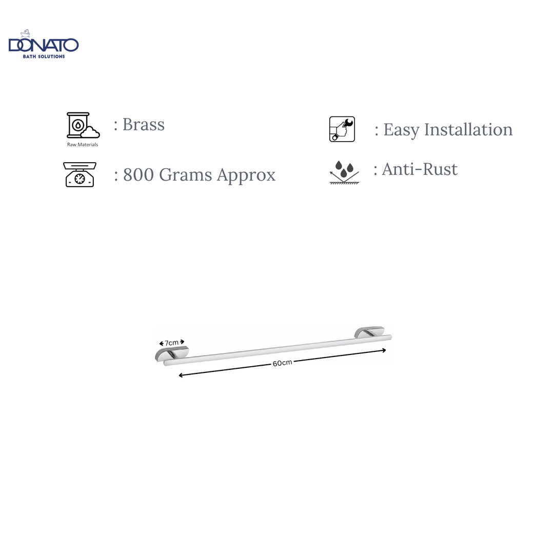 DONATO TOWEL RAIL 24”- BENZ BRASS