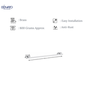 DONATO TOWEL RAIL 24”- BENZ BRASS