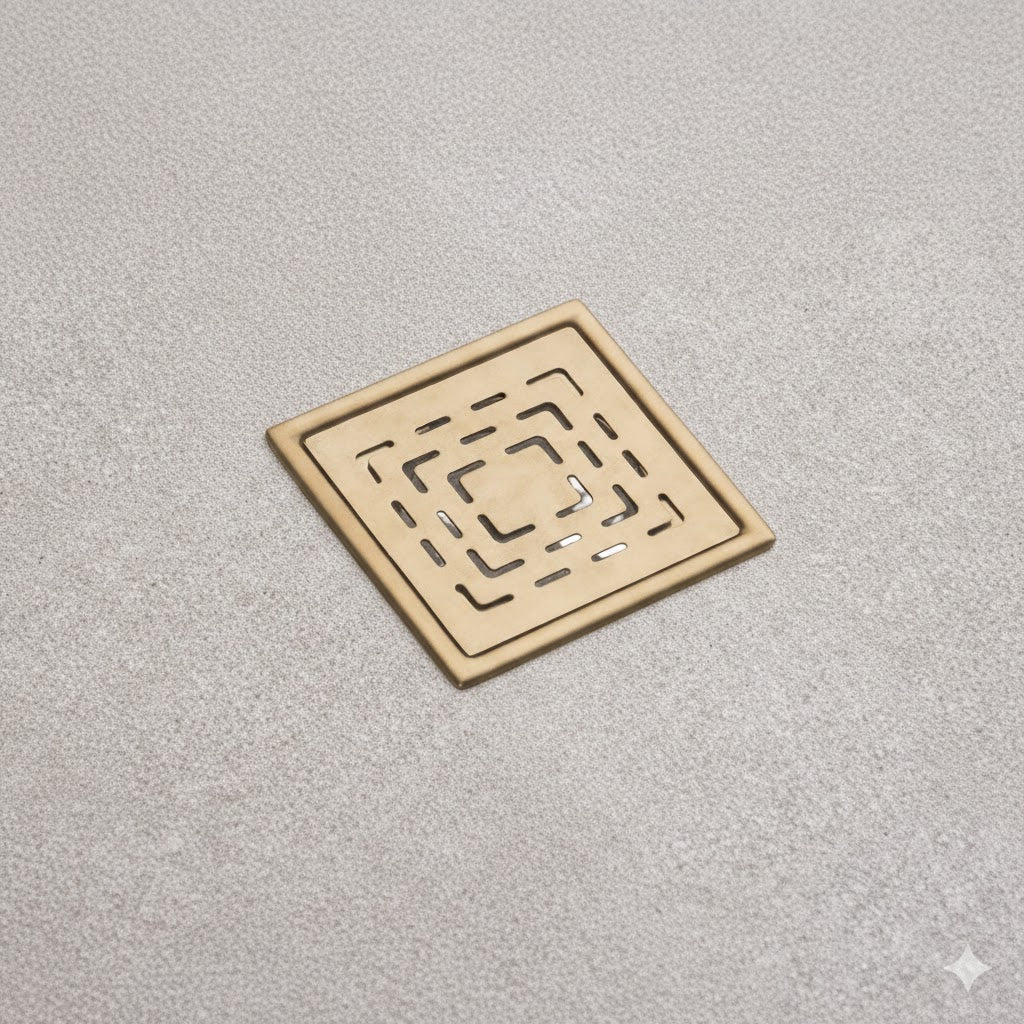 ZEN PLAIN 6"x6"  GOLD - SS 304 GRATINGS