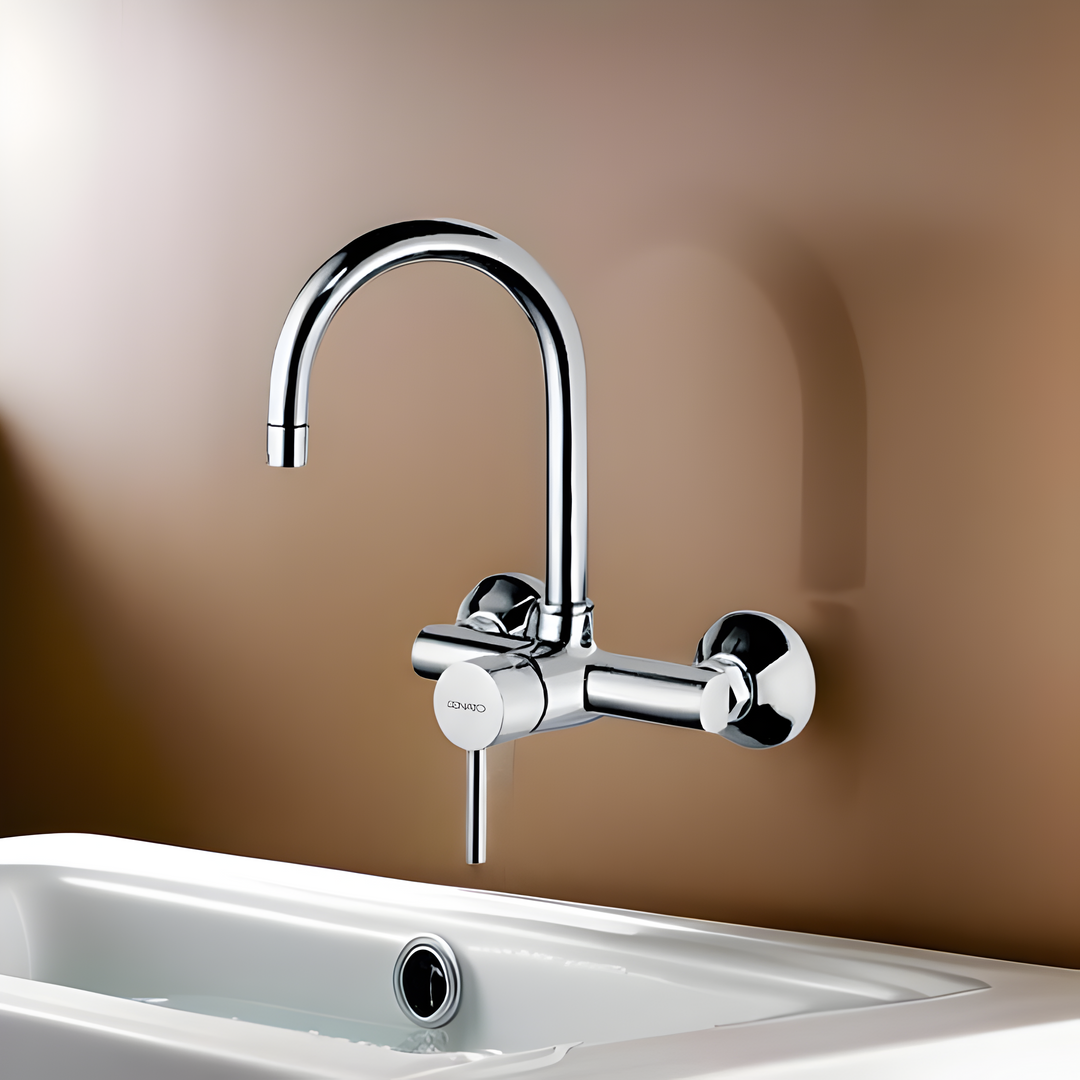 DONATO SINGLE LEVER SINK MIXER WALL MOUNTED- FLORENTINE