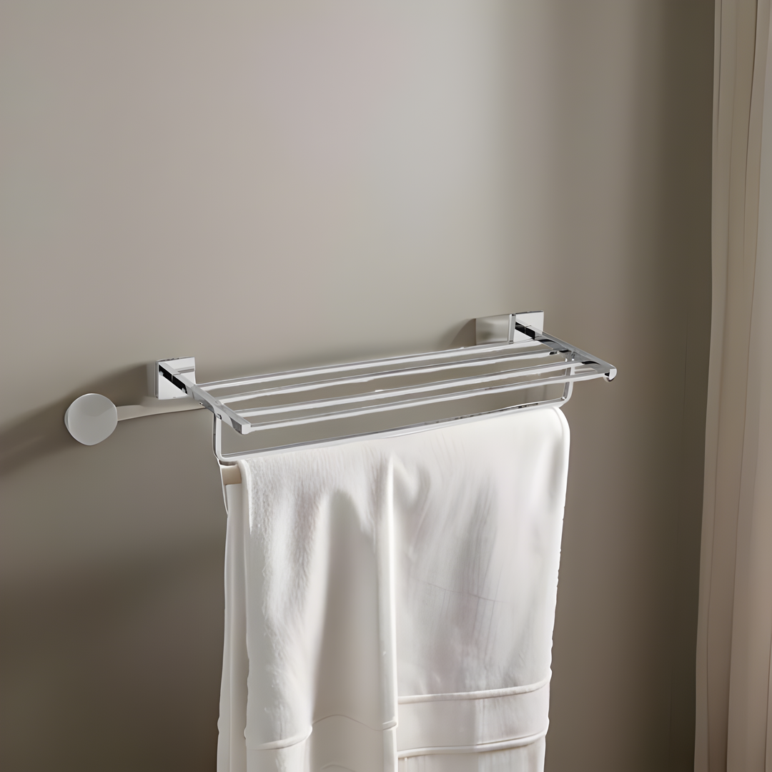 DONATO TOWEL RACK 24”- REPLAY BRASS