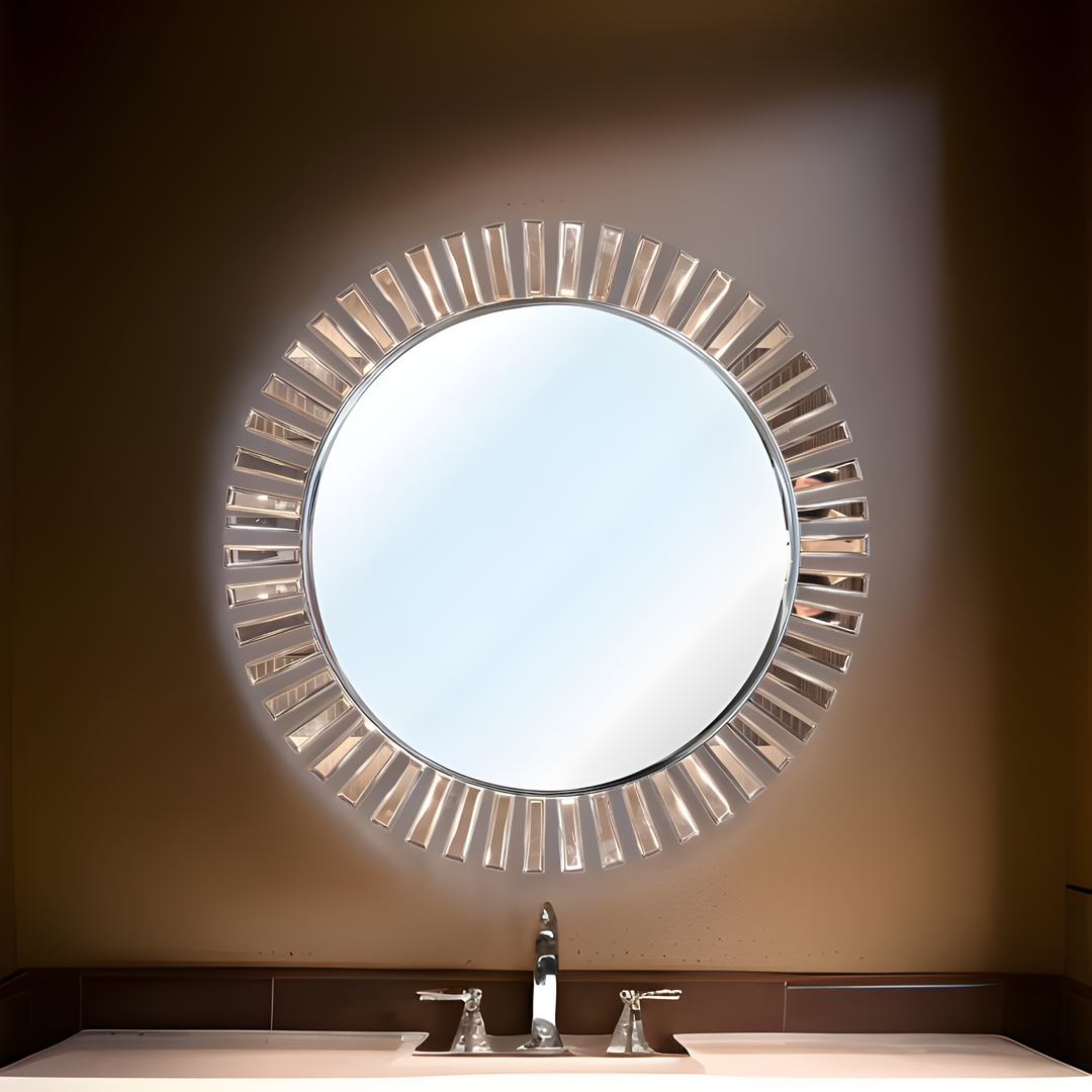 ROSE GOLD STRIPE DESIGN MIRROR