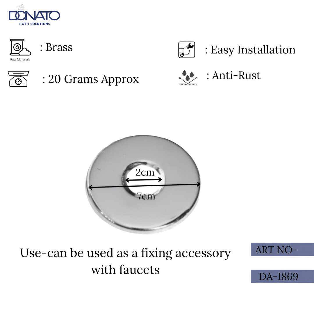 Standard chrome-plated flange suitable for various pipe sizes