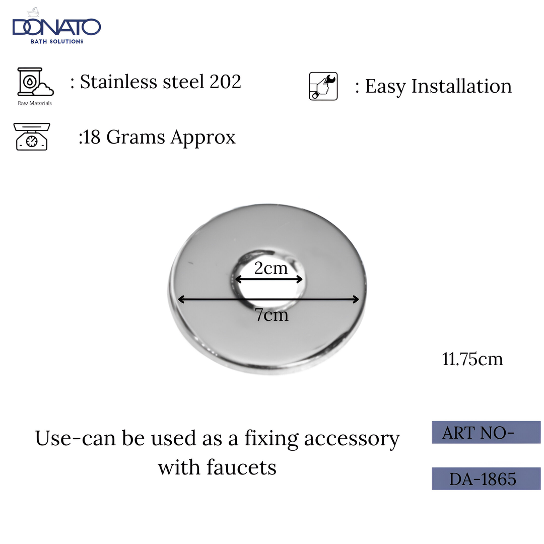 Durable chrome-plated flange designed for plumbing and piping applications