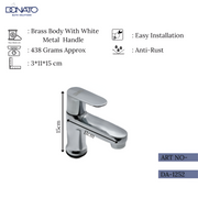 BRASS DAISY PILLAR COCK - DONATO