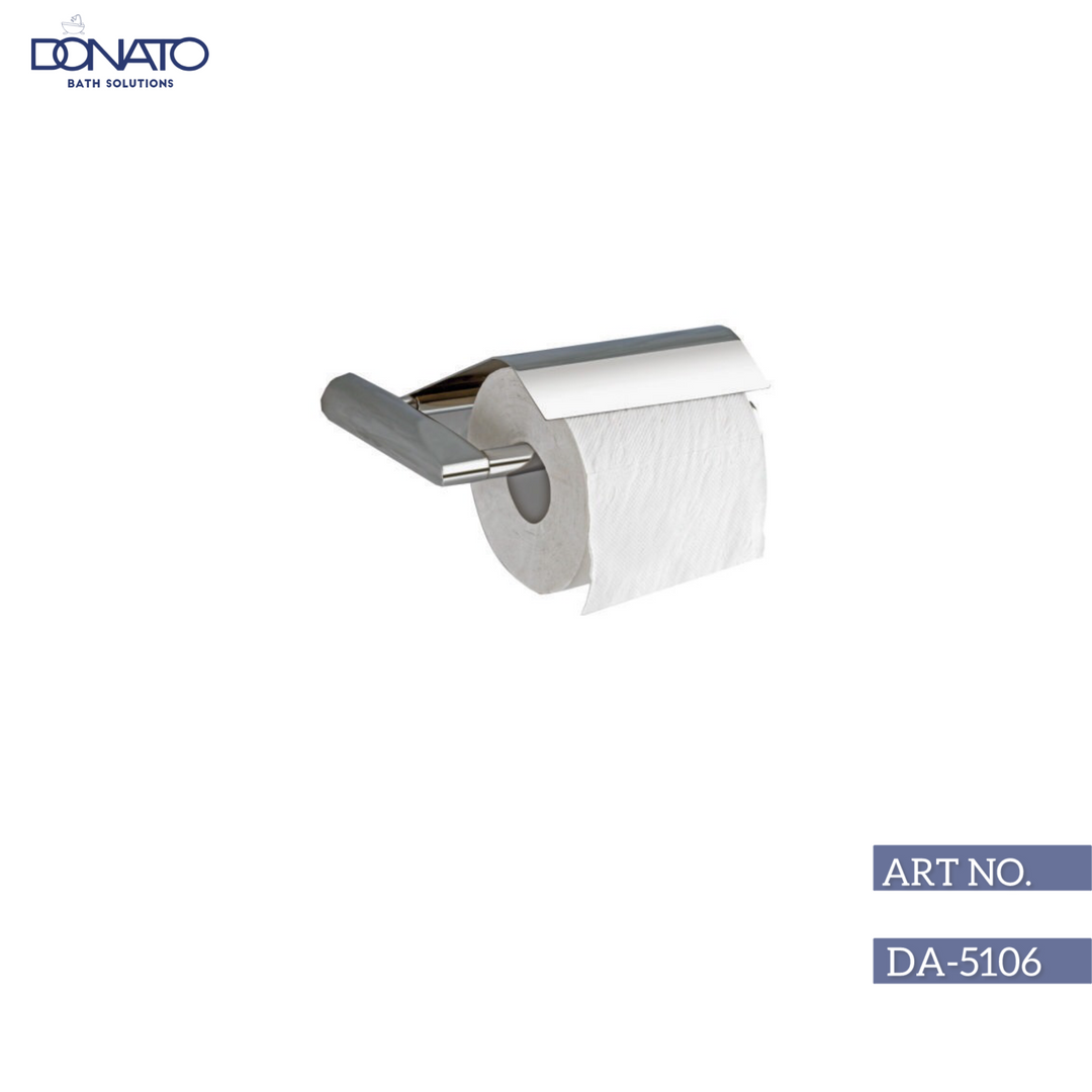 DONATO PAPER HOLDER WITH LID- DELEGATE BRASS