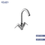 High-quality center hole basin mixer tap featuring a ceramic cartridge for smooth operation