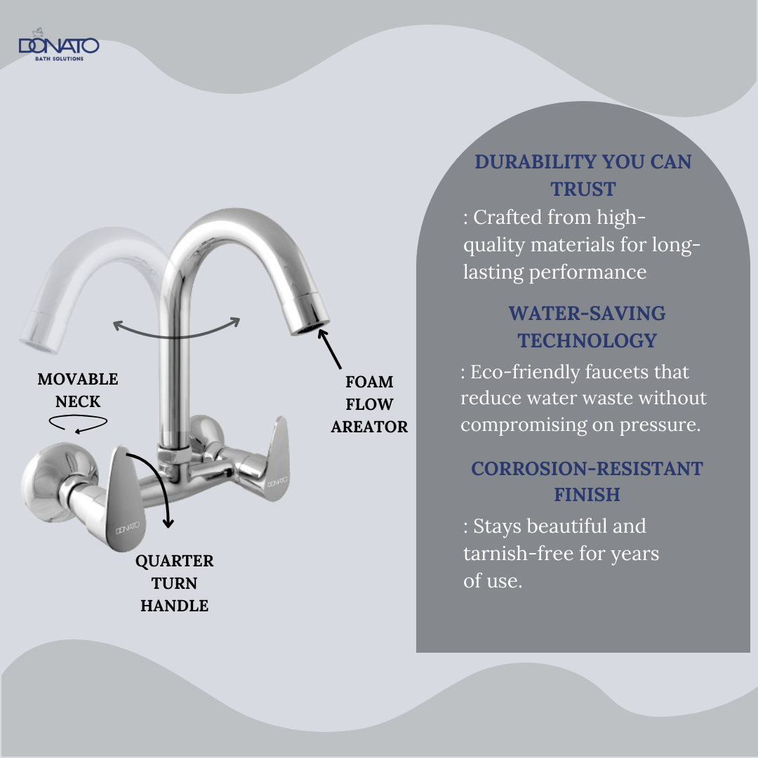 Luxury dessert Sink Mixer - Dual Functionality for Hot and Cold Water 