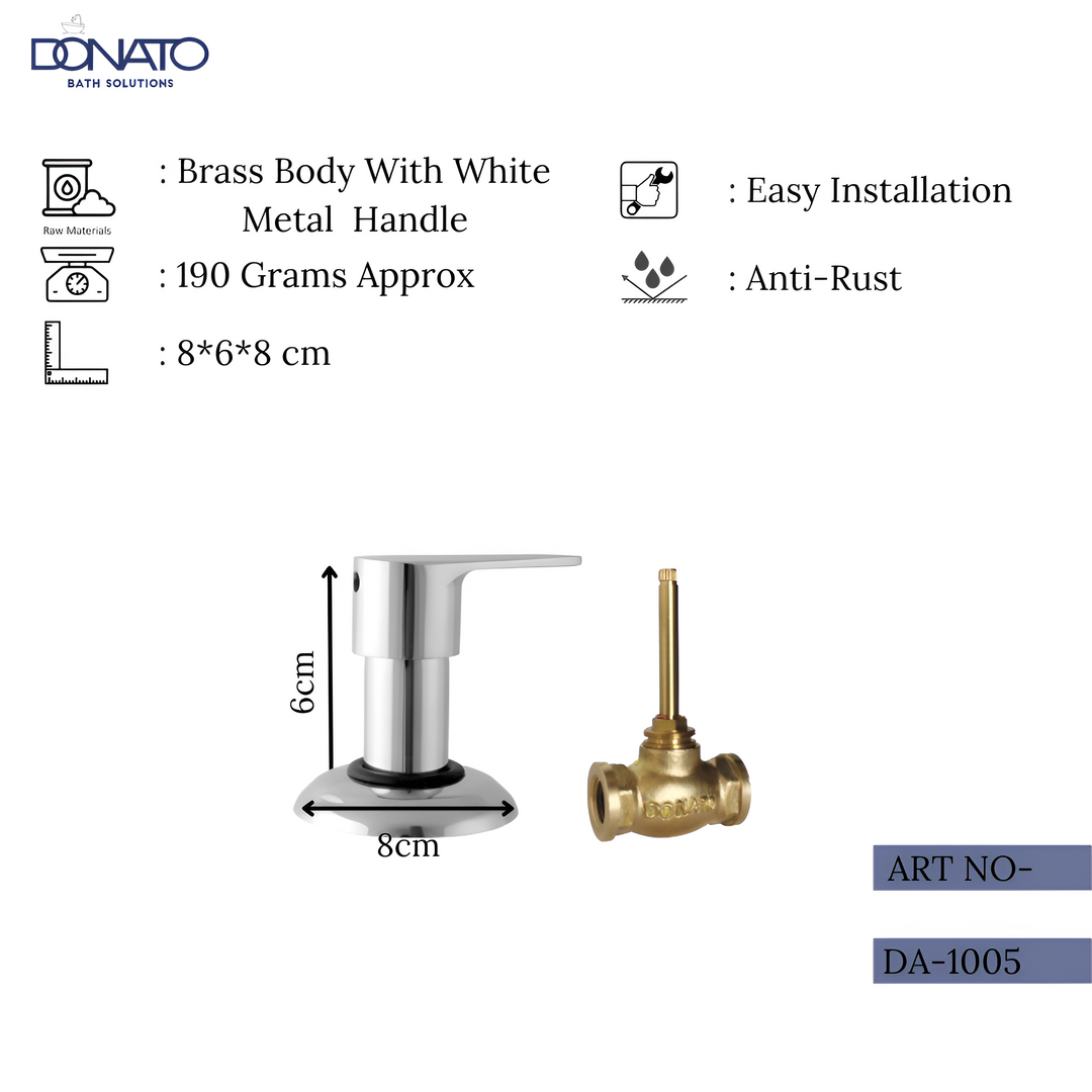 Elegant plain spout designed for easy installation with weight of 190 grams