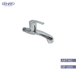 Reliable bib cock with a polished finish, designed for both hot and cold water supply lines.