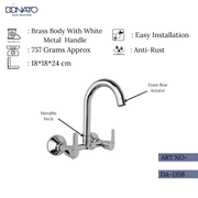 compact diana sink mkxer wall mounted measuring 24 cm tall and 18 cm wide with 757 grams of weight.