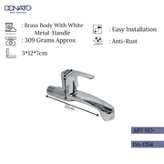 Reliable bib cock with a polished finish, designed for both hot and cold water supply lines. With 309 grams weight