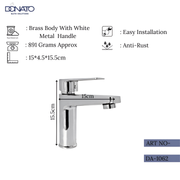 High-quality single lever basin mixer tap with ceramic cartridge for smooth water flow