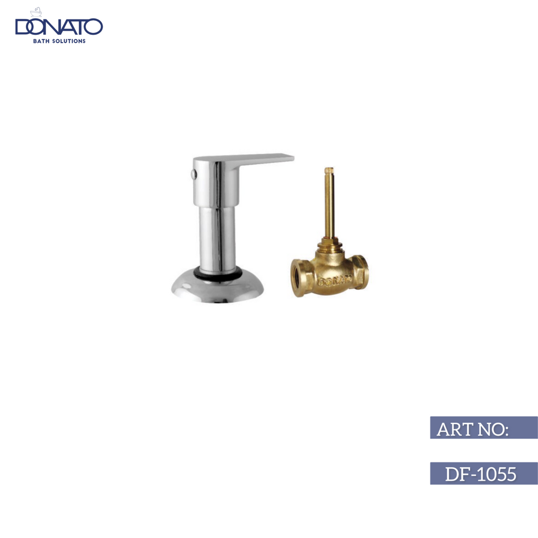 Durable concealed stop cock in brass finish, designed for efficient water control in plumbing systems.