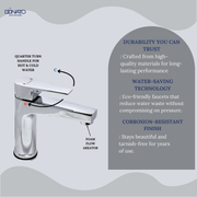 High-quality dolce single lever faucet with a polished look