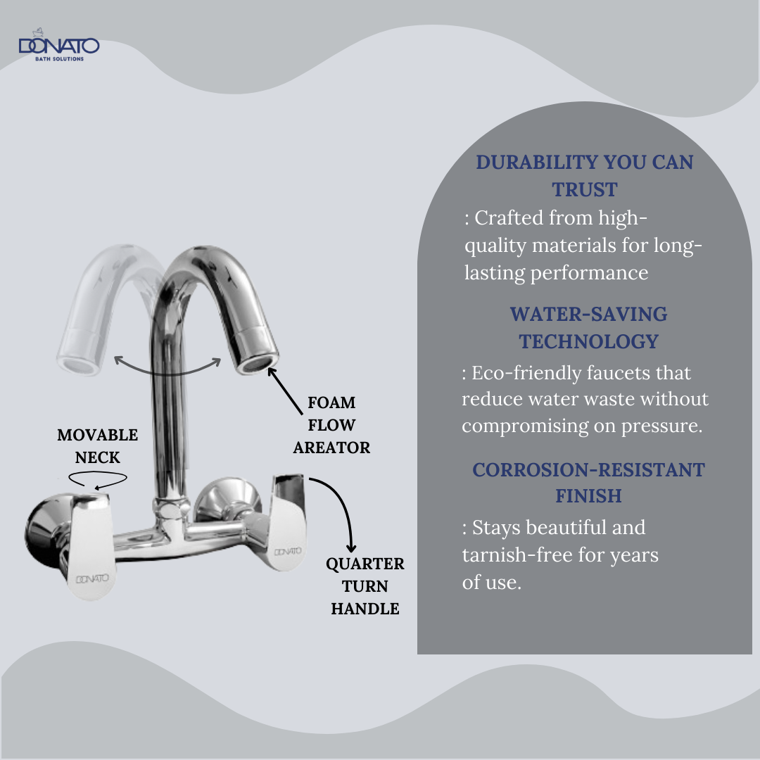 High-Quality Sink Mixer - Chrome Finish for Elegant Bathrooms