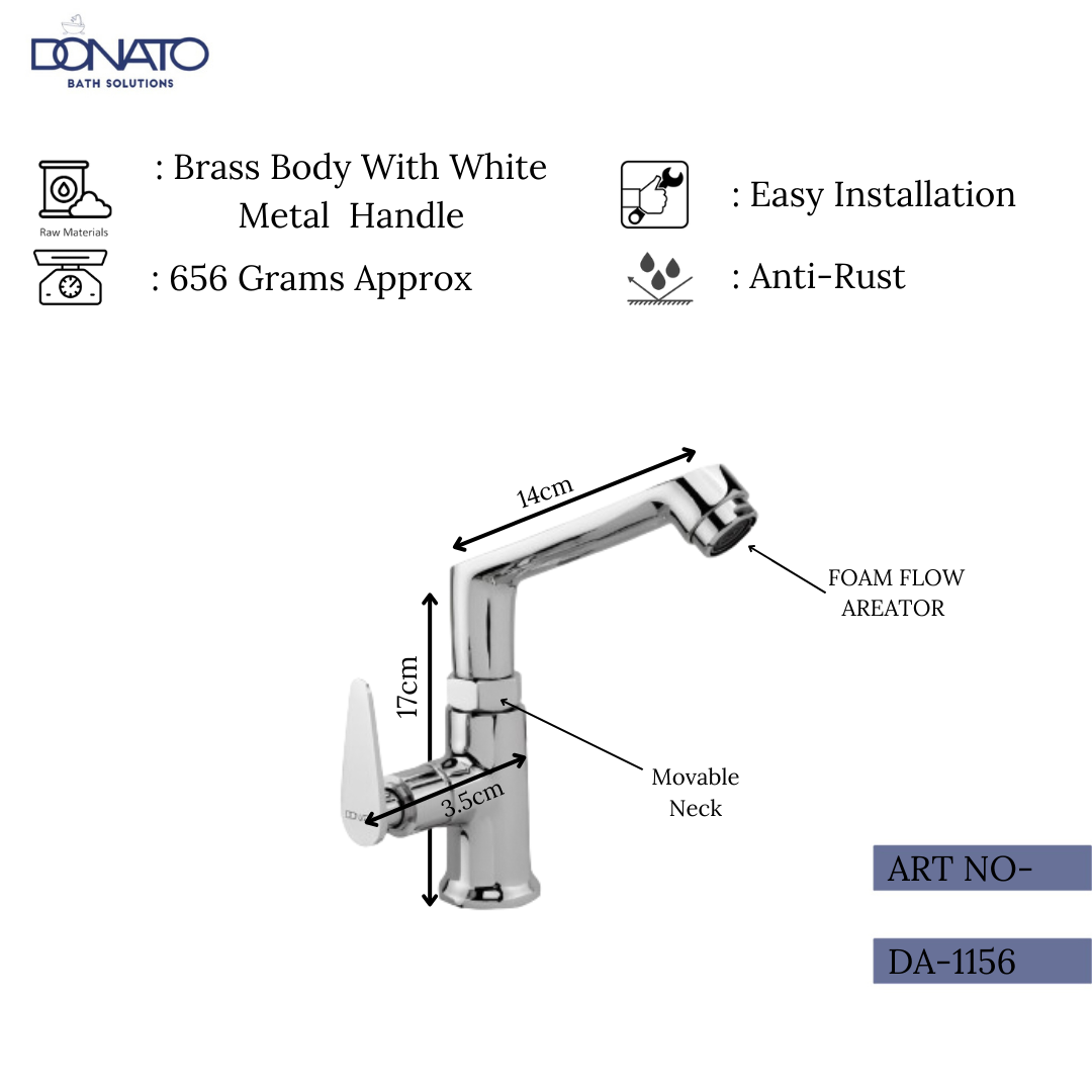 drip Swan Neck Sink Mixer - Classic Design with Pull-Down Sprayer