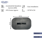 Luxurious rain shower head installed in a modern bathroom with marble tiles
