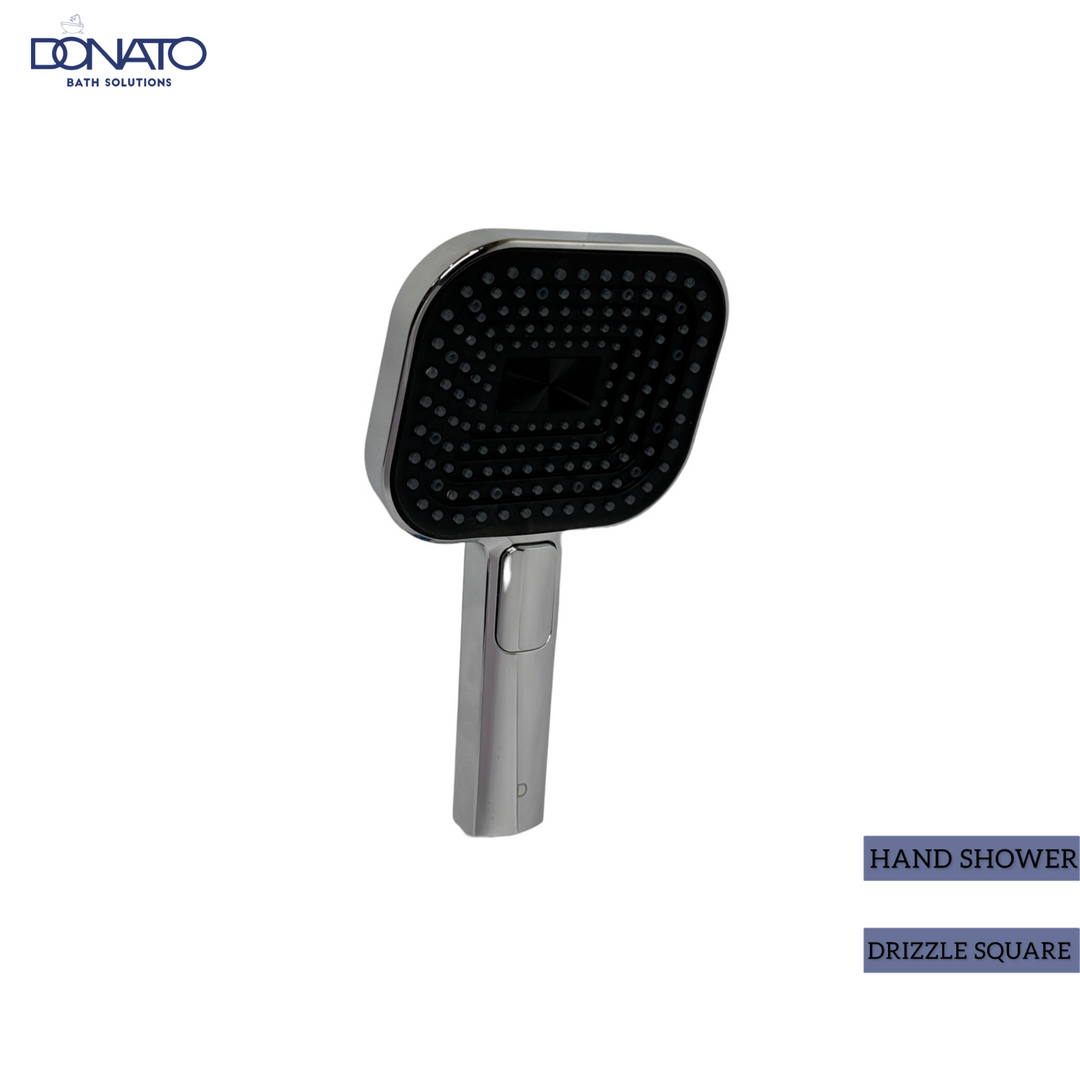 DRIZZLE SQUARE HAND SHOWER WITH 1.0 MTRS. SHOWER TUBE AND SHOWER HOOK