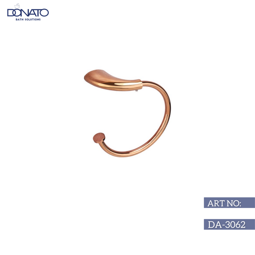 DONATO TOWEL RING- DROPLET ROSE GOLD (BRASS)