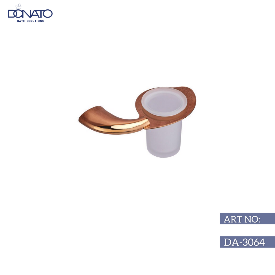 DONATO TUMBLER HOLDER- DROPLET ROSE GOLD (BRASS)