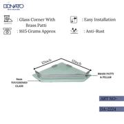 Durable glass corner shelf perfect for displaying 