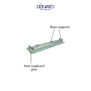 infor-img-of fashion Elegant tempered glass shelf with chrome brackets in a contemporary bathroom