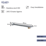 DONATO SHOWER ARM- FLAT 15*(C.P/S.S-202)