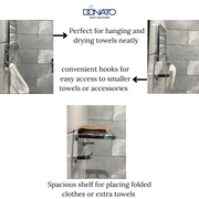 folding towel and cloth rack image from  different angles