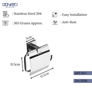 DONATO PAPER HOLDER WITH LID- ASTER S.S 304
