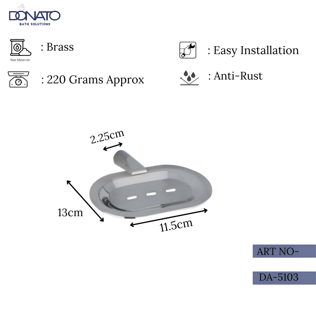 DONATO SOAP DISH- DELEGATE BRASS