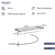 DONATO TOWEL RACK 24”- DRAKE BRASS