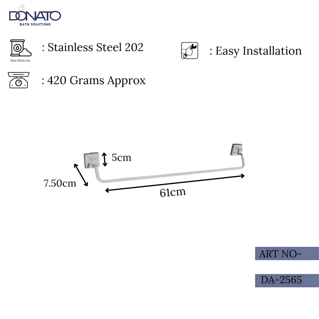 DONATO TOWEL RAIL 24"- ROSE S.S 202